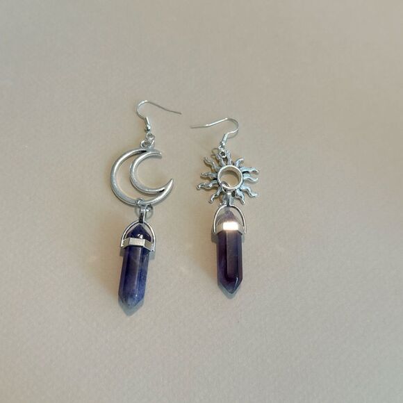 Crystal drop earrings M851 - Picture 4 of 6